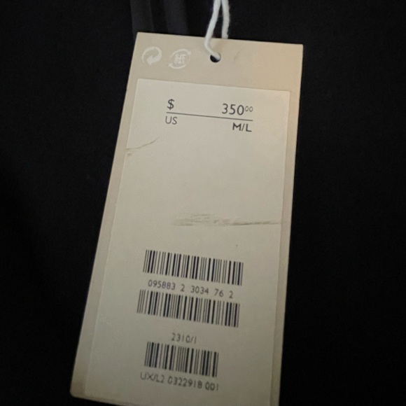 COS Black Wool Blend Longline Cape Poncho Coat Pockets size L - XL NWT MSRP $350 - Picture 13 of 13